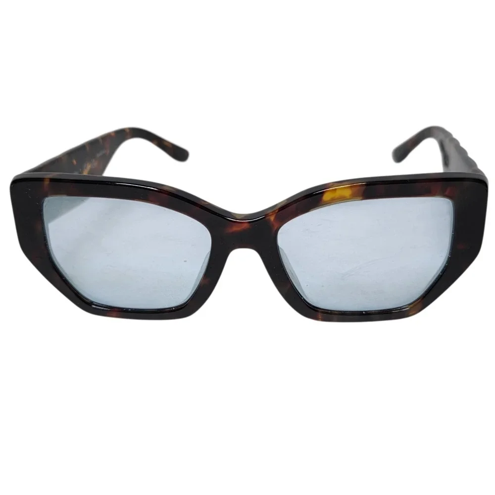 Tory‎ Burch TY7187U 1944/1U Tortoise Cat Eye Sunglasses 53□18 140 Blue Lens